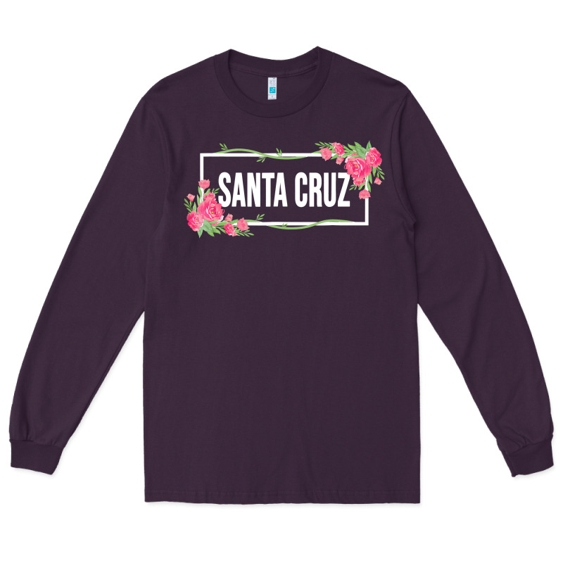 Santa C.r.u.z Cali  Floral Hibiscus Flower Long Sleeve Tee by artisFamous | Teevron