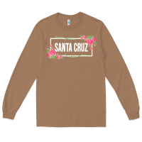 Toasted Coconut santa c.r.u.z cali  floral hibiscus flower Long Sleeve Tee - artisFamous