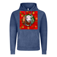 Vintage Denim christmas hereford calf Vintage Hoodie - LillyAllenDesigns