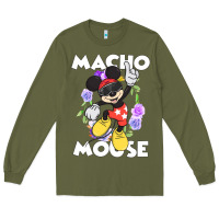 Army Green macho mouse Long Sleeve Tee - artisFamous