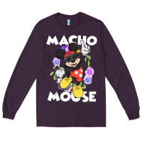 Plum macho mouse Long Sleeve Tee - artisFamous