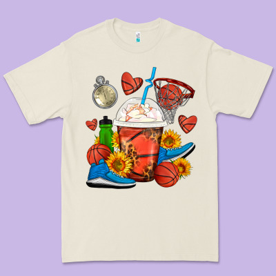 Basketball Frappe Coffee Premium Tee Designed By Fadigitalartstudio