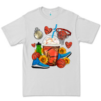 Dove Grey Basketball Frappe Coffee Premium Tee - FaDigitalArtStudio