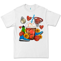 White Basketball Frappe Coffee Premium Tee - FaDigitalArtStudio