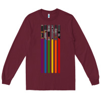 Burgundy rainbow lightsaber Long Sleeve Tee - artisFamous
