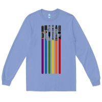 Colony Blue rainbow lightsaber Long Sleeve Tee - artisFamous
