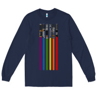Navy rainbow lightsaber Long Sleeve Tee - artisFamous