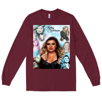 Burgundy kelly clarkson Long Sleeve Tee - artisFamous