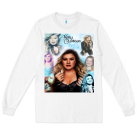 White kelly clarkson Long Sleeve Tee - artisFamous