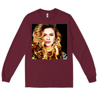 Burgundy kelly clarkson Long Sleeve Tee - artisFamous