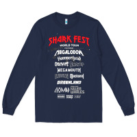 Navy shark fest Long Sleeve Tee - artisFamous