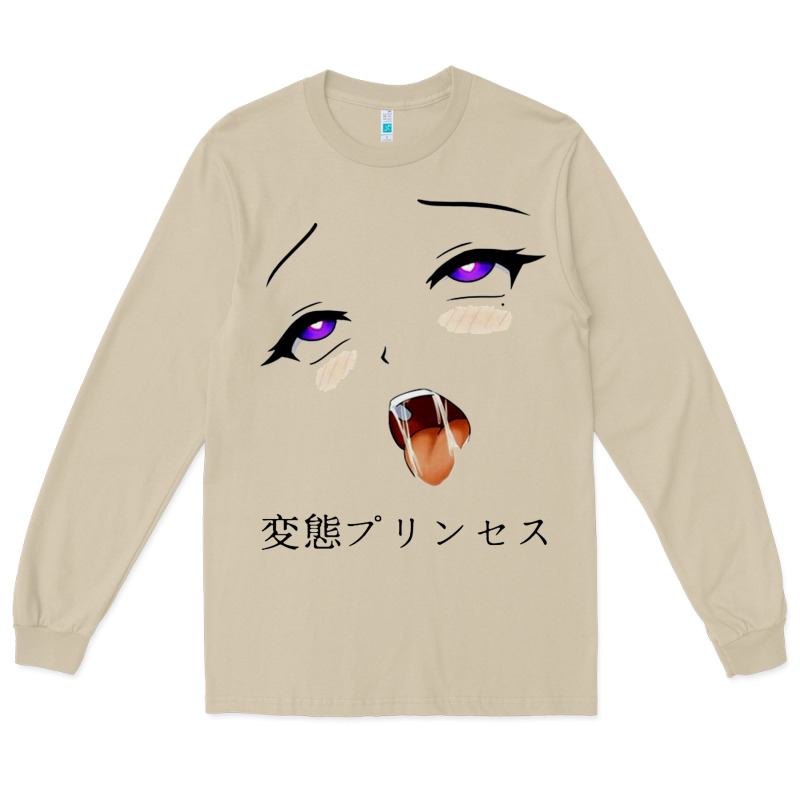 Ahegao Face Girl Long Sleeve Tee by artisFamous | Teevron