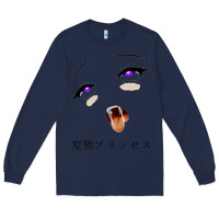 Navy ahegao face girl Long Sleeve Tee - artisFamous