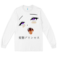 White ahegao face girl Long Sleeve Tee - artisFamous