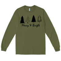 Army Green merry and bright Long Sleeve Tee - artisFamous