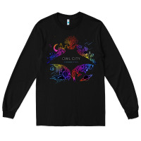 Black Best Owl City Long Sleeve Tee - artisFamous