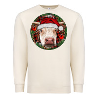 Sandshell Hereford Cow Christmas Premium Sweatshirt - RanaPortraitStore