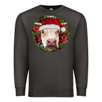 Smoke Hereford Cow Christmas Premium Sweatshirt - RanaPortraitStore
