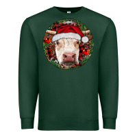 Hereford Cow Christmas Premium Sweatshirt | Teevron