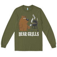 Army Green Bear Grills Grylls Long Sleeve Tee - artisFamous