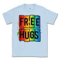 Dusty Blue free hugs Classic Tee - OliviaCreatesArt