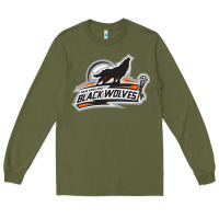 Army Green new england black wolves Long Sleeve Tee - artisFamous