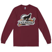 Burgundy new england black wolves Long Sleeve Tee - artisFamous