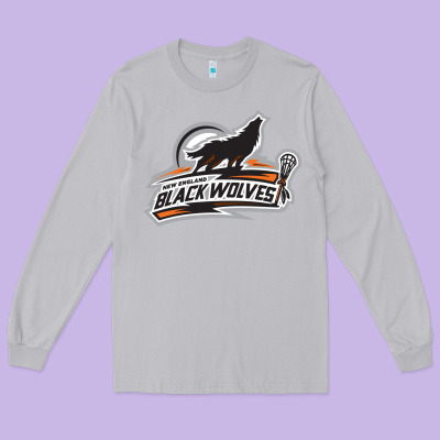 New England Black Wolves Long Sleeve Tee Designed By Artisfamous