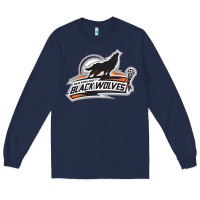 Navy new england black wolves Long Sleeve Tee - artisFamous
