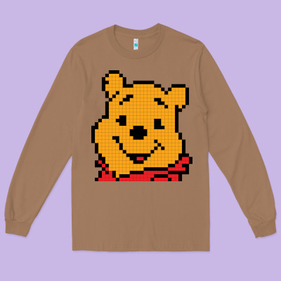Pooh Long Sleeve Tee Designed By Artisfamous