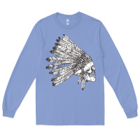 Colony Blue american indian Long Sleeve Tee - artisFamous