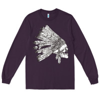 Plum american indian Long Sleeve Tee - artisFamous