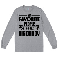 Heather Grey big daddy Long Sleeve Tee - artisFamous