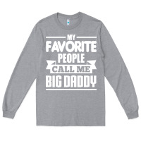 Heather Grey big daddy Long Sleeve Tee - artisFamous