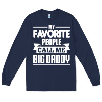 Navy big daddy Long Sleeve Tee - artisFamous