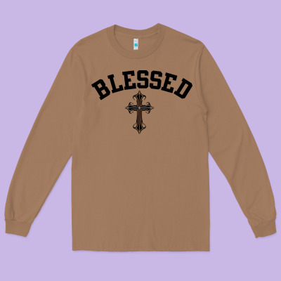 Blessed Christian Christianity Long Sleeve Tee Designed By Artisfamous