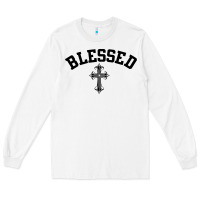 White blessed christian christianity Long Sleeve Tee - artisFamous