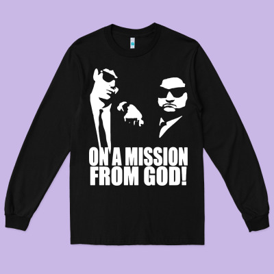 Blues Brothers Belushi Long Sleeve Tee Designed By Artisfamous