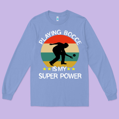 Bocce Super Power Boules Sports Long Sleeve Tee Designed By Artisfamous