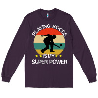 Plum bocce super power boules sports Long Sleeve Tee - artisFamous