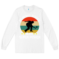 White bocce super power boules sports Long Sleeve Tee - artisFamous