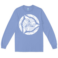 Colony Blue celtic trinity knot crow spiritual mandala Long Sleeve Tee - artisFamous