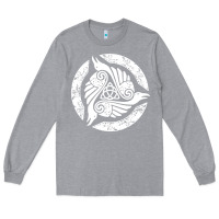 Heather Grey celtic trinity knot crow spiritual mandala Long Sleeve Tee - artisFamous