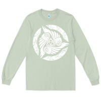 Matcha celtic trinity knot crow spiritual mandala Long Sleeve Tee - artisFamous