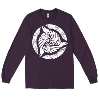 Plum celtic trinity knot crow spiritual mandala Long Sleeve Tee - artisFamous