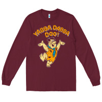 Burgundy yabba dabba doo Long Sleeve Tee - artisFamous
