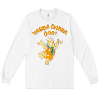 White yabba dabba doo Long Sleeve Tee - artisFamous