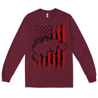 Burgundy usa utv rzr racing Long Sleeve Tee - artisFamous