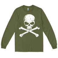 Army Green pirates adults pirates skull crossbones beard Long Sleeve Tee - artisFamous