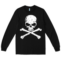 Black pirates adults pirates skull crossbones beard Long Sleeve Tee - artisFamous